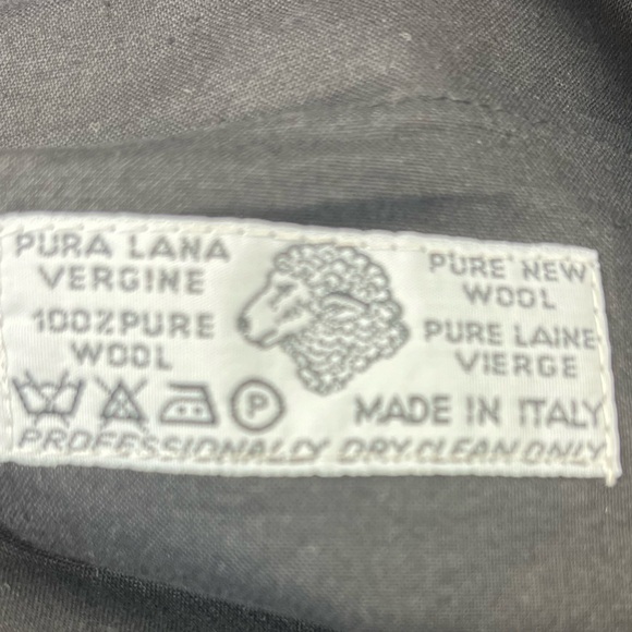 VITO RUFOLO Italian Wool Charcoal Dress Psnts Size 36 Cuffed Hem - Picture 11 of 15